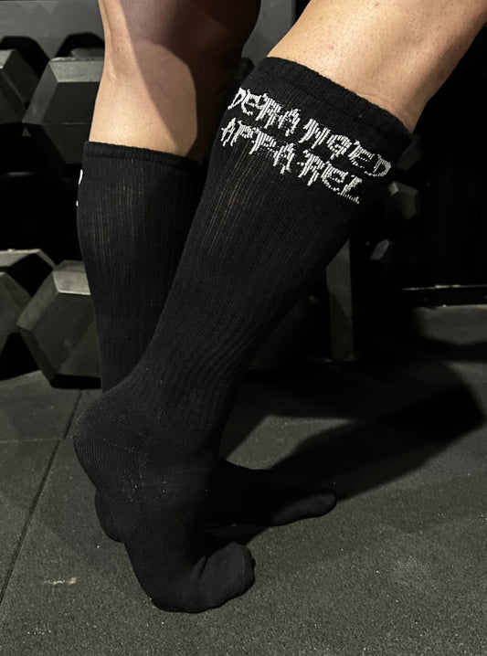 DERANGED DEADLIFTING SOCKS  - Black